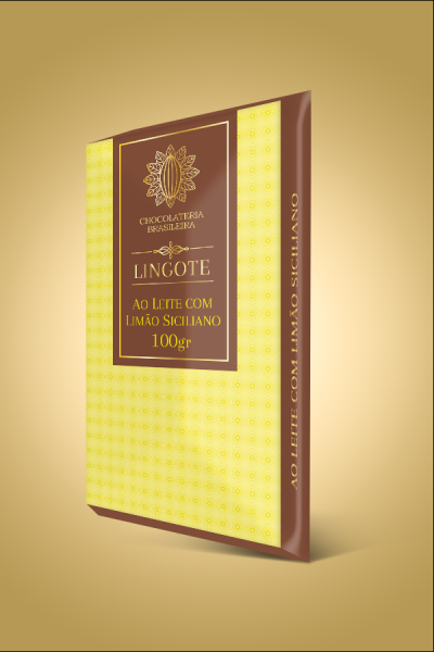 lingote_limao_100g barra de chocolate ao leite com limão siciliano - lingote